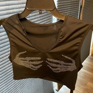 Skeleton Crop top